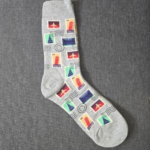 Unisex London Italia Stamp Design Socks
